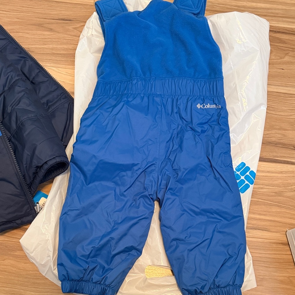 Columbia Blue Kids Snow Overalls - Royal/Deep Blue